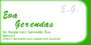 eva gerendas business card